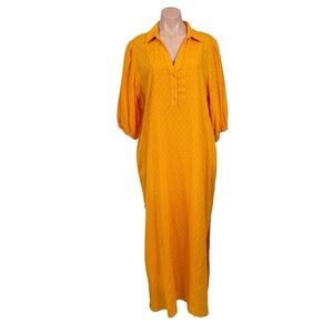 LDT cotton long caftan maxi dress L 14